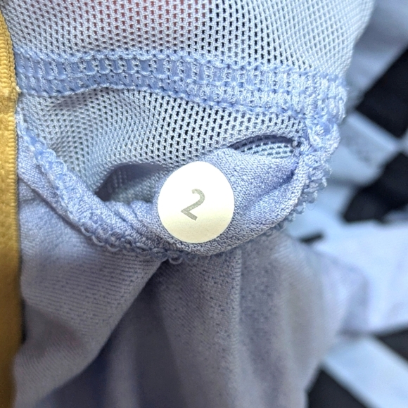 Lululemon Free To Be Criss Cross Sea Stripe Polar Haze Tank Size 2 Performance - Picture 5 of 6